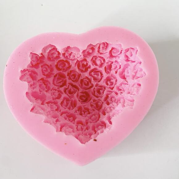 Silicone Mold Lot Of 3 Heart Snowflake Mould Wax Soap Chocolate Resin Clay - Picture 3 of 11